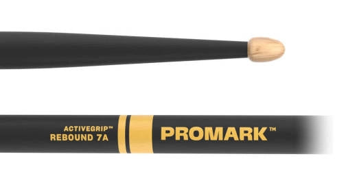 Baguettes de batterie Promark - Rebound 7A à embouts en bois avec ActiveGrip