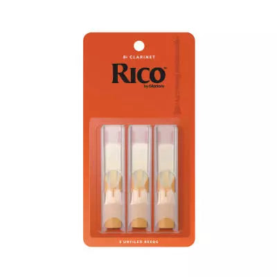 Anches de clarinette en si bémol RICO de D'Addario - N° 2 - Lot de 3