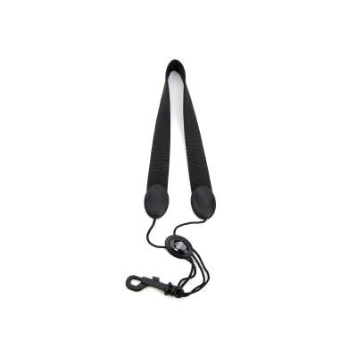 Sangle de saxophone RICO by D'Addario, soprano/alto, nylon noir, mousqueton