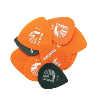 D'Addario - Médiators Duralin assortis, paquet de 10 - Légers