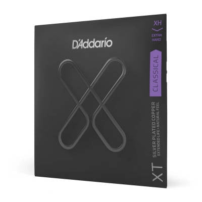 DAddario - Cordes pour guitare classique XT, cuivre plaqué argent - Extra-dures 29-47