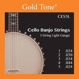 Jeu de cordes pour banjo et violoncelle Gold Tone CES5L - Léger