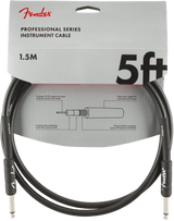 Fender - Professional Series Instrument Cable, Straight/Straight, 5, Black