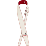 Sangle en cuir Fender - John 5 - Blanche et rouge