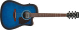 Ibanez - PF50CE Cutaway Dreadnought Acoustic/Electric Guitar - Transparent Blue Sunburst