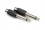 Hosa - Adaptors RCA (F) to 1/4 TS (M) Phone, 2 Pcs