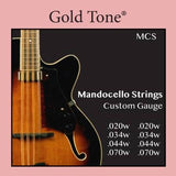 Jeu de cordes pour mandocello, ton or