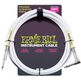 Ernie Ball - 10 Straight/Angle Instrument Cable - White