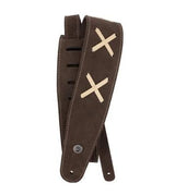 Sangle de guitare D'Addario - 2,5 pouces en daim - Marron