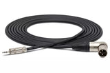 Hosa - Camcorder Microphone Cable 3.5 mm TRS to Right-Angle Neutrik XLR-M - 15 Foot
