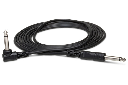 Hosa - Unbalanced Interconnect, 1/4 in TS to Right-angle 1/4 in TS, 5 ft