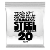 Corde simple pour guitare électrique en acier inoxydable Ernie Ball - .020
