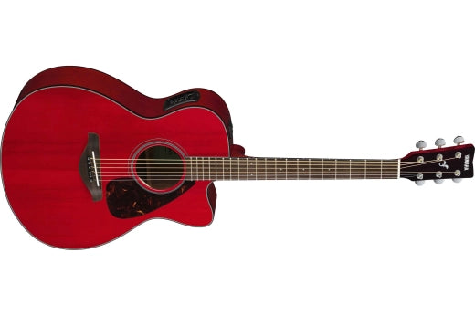 Yamaha - Guitare électro-acoustique petit corps FSX800C - Rouge rubis