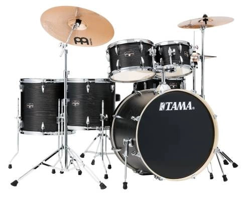 Tama - Imperialstar Batterie 6 pièces (22, 10, 12, 14, 16, grosse caisse) avec cymbales et accessoires - Finition chêne noir