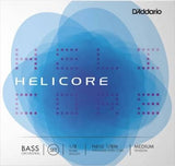Cordes de basse D'Addario Orchestral Helicore à tension moyenne - 1/8