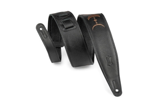 Levys - 2.5 Moon Phase Series Padded Leather Guitar Strap - Brown