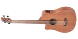 Gold Tone - Micro Bass 25 Scale Fretless Cutaway Electric-Acoustic Bass withGigbag - Left-Handed
