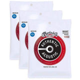 Martin - Authentic Acoustic Lifespan 2.0 92/8 Bronze phosphoreux Medium 13-56 (Lot de 3)