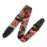 Levys - 2 Printed Polyester Guitar Strap - Japanese Dragon