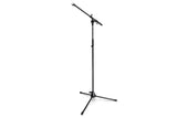Hosa - Microphone Tripod Stand with Boom - Black