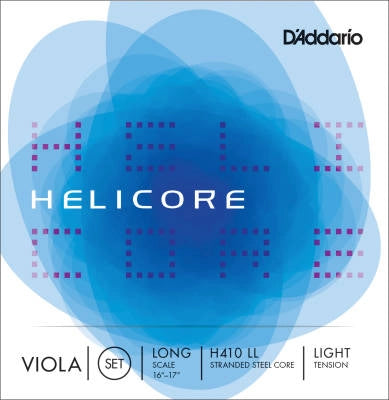 D'Addario Orchestral - H410 LL - Jeu de cordes pour alto Helicore, diapason long, tension légère