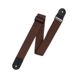 Levys - 2 Poly Adjustable Guitar Strap with Metal Ends - Brown