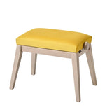 K &amp; M Stands - Banc de piano en hêtre à hauteur réglable - Velours jaune