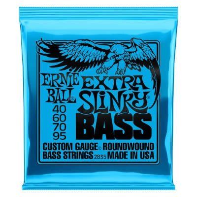 Cordes de basse extra-slinky filées nickel Ernie Ball - .040-.095