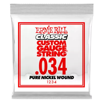 Ernie Ball - Corde simple en nickel pur - .034w