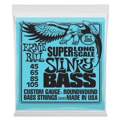 Ernie Ball - Cordes pour basse électrique Super Long Scale Slinky 45-105