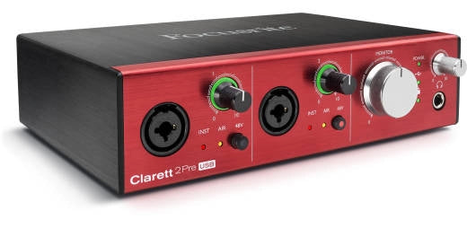 Focusrite - Clarett 2Pre USB 24/192 10-In/4-Out Audio Interface for PC/Mac