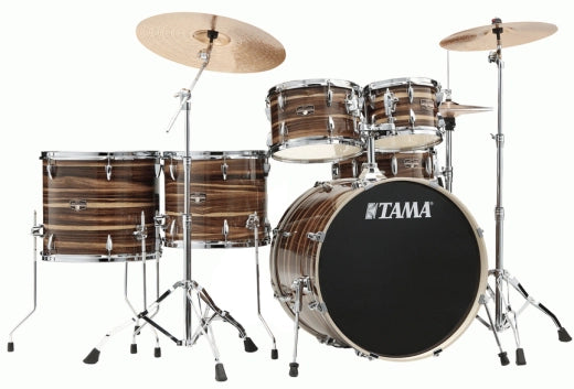 Tama - Imperialstar Batterie 6 pièces (22, 10, 12, 14, 16, SD) avec cymbales et accessoires - Revêtement en teck café