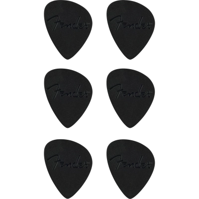 Fender - Médiators décalés (lot de 6) - 0,83 Noir