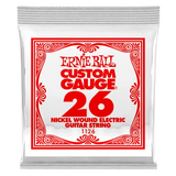 Corde simple pour guitare électrique Ernie Ball, filée en nickel, 0,026