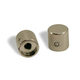 WD Music - Bouton cylindrique en laiton avec diamètre intérieur de 1/4 - Nickel (paquet de 2)