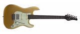 Schecter - Guitare électrique traditionnelle HSS Nick Johnston 10e anniversaire - Atomic Saffron