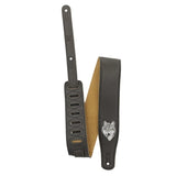 Sangle de guitare Levys - 2,5 pouces en cuir avec doublure en daim - Loup