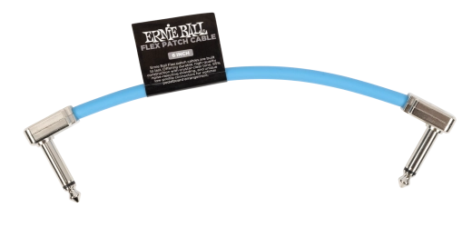 Câble de brassage flexible Ernie Ball - 6 pouces - Bleu