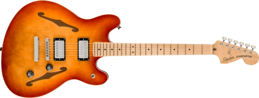 Squier - Série Affinity Starcaster Deluxe, touche en érable - Sienna Sunburst