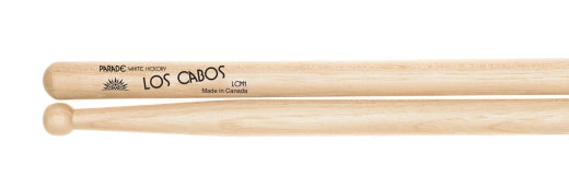 Los Cabos Drumsticks - Parade White Hickory Ball Tip Drumsticks