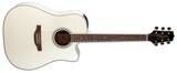 Takamine - Guitare électro-acoustique Dreadnought GD37CE PW avec housse - Blanc nacré brillant
