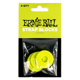 Ernie Ball - Blocs de sangle, lot de 4 - Verts