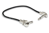Câble de patch pour guitare Hosa, coudé à profil bas, 30 cm