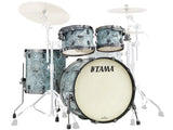 Tama - Starclassic Maple 4-Piece Shell Pack (22,10,12,16) with Black Nickel Shell Hardware - Sky Blue Swirl