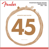 Fender - Cordes pour basse acoustique 7060, bronze phosphoreux, 45-100, diapason moyen