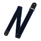 Levys - 2 Poly Adjustable Guitar Strap with Metal Ends - Black/Blue