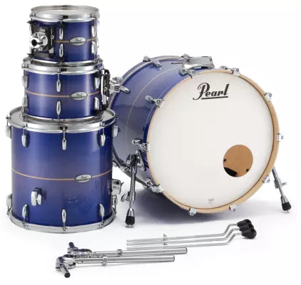 Pearl - PMX Series 4-Piece Shell Pack (22,10,12,16) - Royal Blue Burst Stripe
