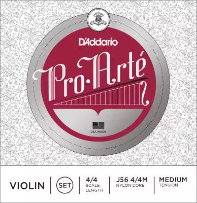 Cordes d'orchestre D'Addario Pro Arte pour violon, tension moyenne, 4/4