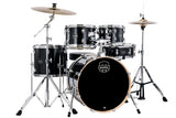 Mapex - Batterie Venus 5 pièces (20", 10", 12", 14", grosse caisse) avec cymbales et accessoires - Noir Galaxie Pailleté