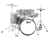 Pearl - Roadshow Batterie 5 pièces (20", 10", 12", 14", grosse caisse) avec accessoires et cymbales - Gris anthracite métallisé